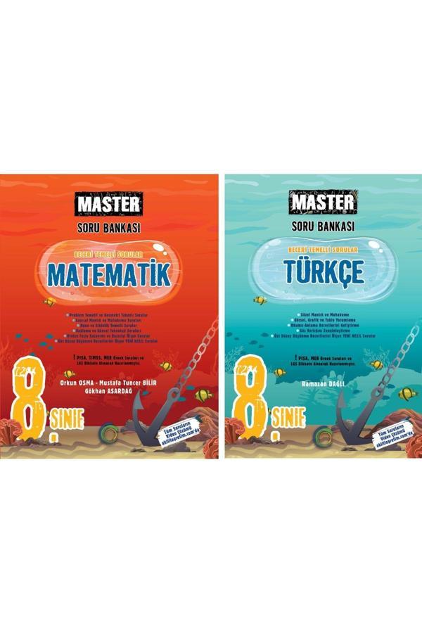 Okyanus Yayıncılık 8. Sınıf Master Matematik Soru Bankası + Master Türkçe Soru Bankası Seti (2 Kitap) - Okyanus Yayıncılık - Image 1