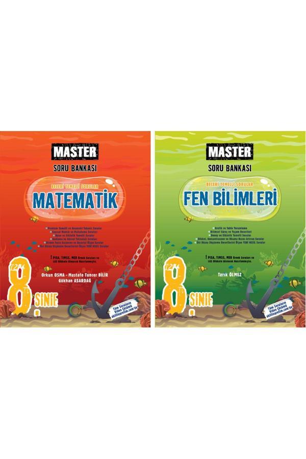 Okyanus Yayıncılık 8. Sınıf Master Matematik Soru Bankası + Master Fen Bilimleri Soru Bankası Seti (2 Kitap) - Okyanus Yayıncılık - Image 1