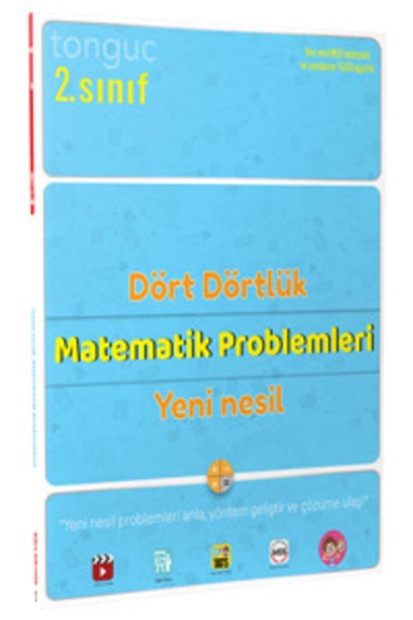 Tonguç Yayınları 2. Sınıf Dört Dörtlük Yeni Nesil Matematik Problemleri / Kolektif / Tonguç Akademi / 9786254223280 - Tonguç Yayınları - Image 1