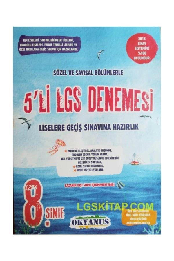 Okyanus Yayınları Okyanus 8.Sınıf Lgs 5'Li Deneme Seti - Okyanus Yayıncılık - Image 1