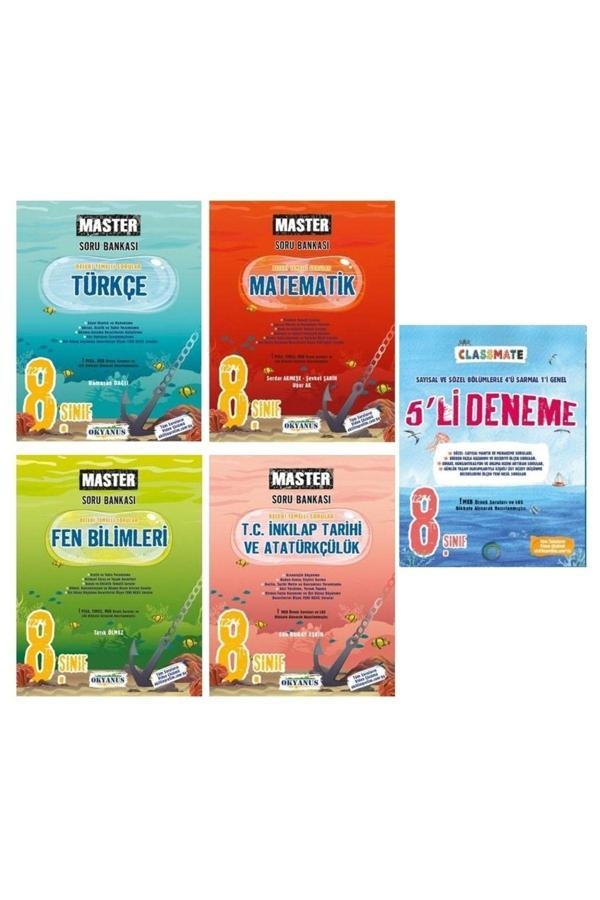 Okyanus Yayınları 8. Sınıf Lgs Master 4 Lü Soru Bankası + Classmate 5 Deneme Okyanus 2024 - Okyanus Yayıncılık - Image 1