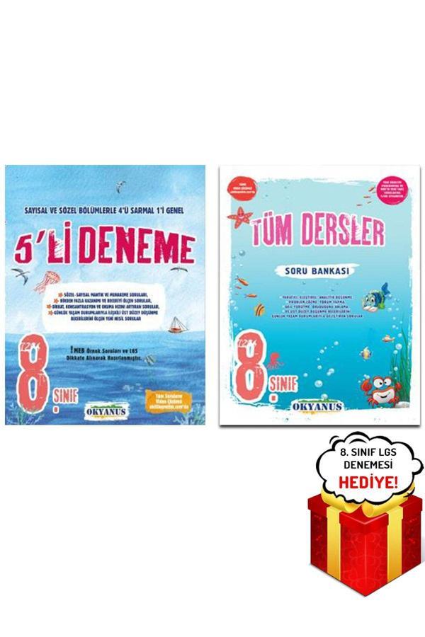 Okyanus Yayınları 8. Sınıf Lgs Tüm Dersler Soru Bankası Ve 5'Li Deneme Seti - Hediyeli - Okyanus Yayıncılık - Image 1