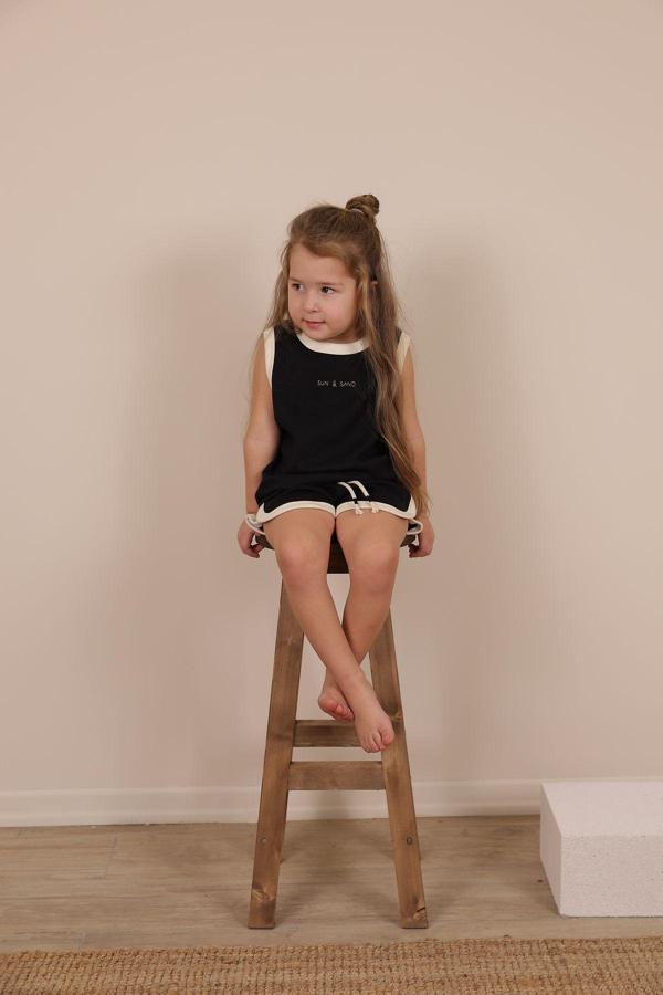 Ohlalakoala Siyah Unisex Atlet Şort Takım 4-5 Yaş - Image 1