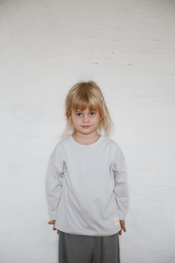 Ohlalakoala Gri Basic Uzun Kollu T-Shirt 5-6 Yaş - Image 1