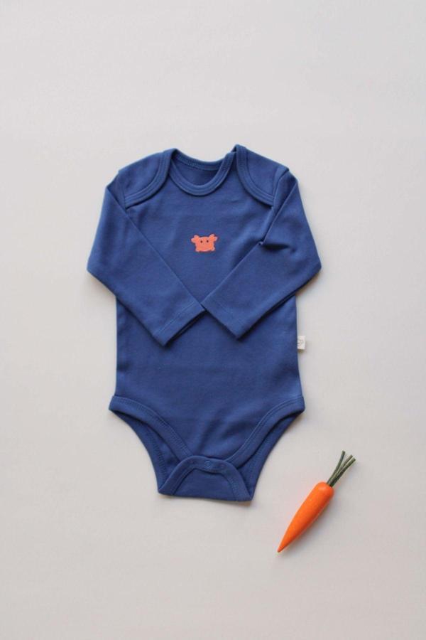 Ohlalakoala Yengeç Nakışlı Uzun Kollu Body 9-12 Ay - Image 1