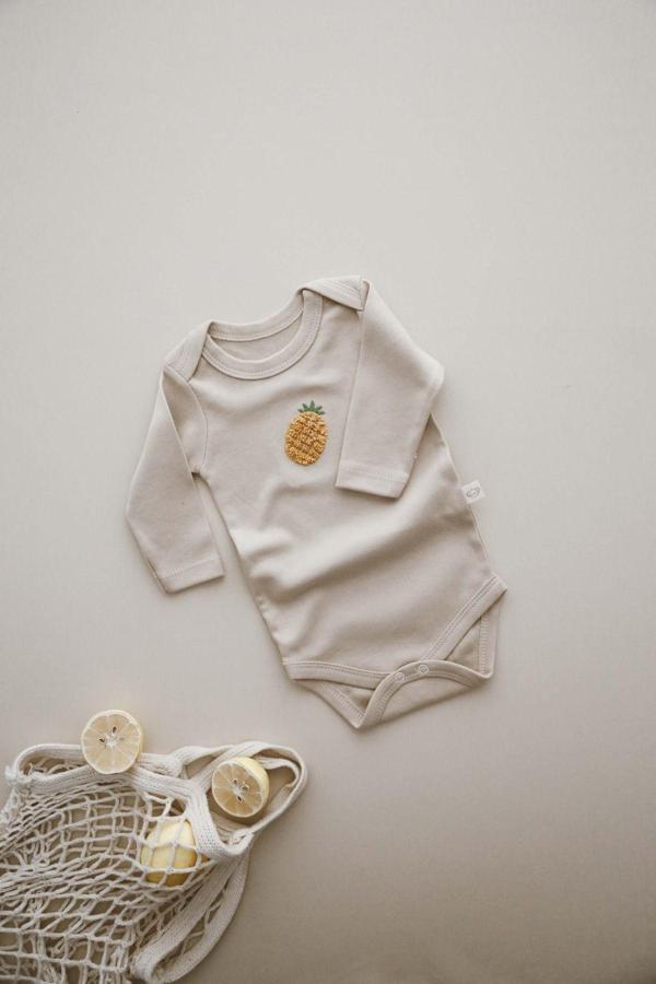 Ohlalakoala Ananas Nakışlı Uzun Kollu Body 12-18 Ay - Image 1