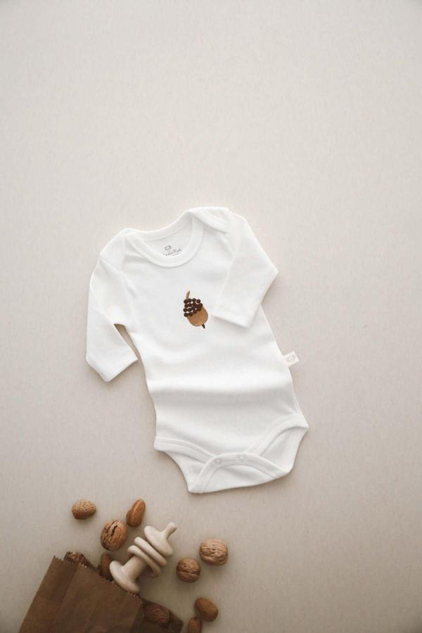 Ohlalakoala Palamut Nakışlı Uzun Kollu Body 9-12 Ay - Image 1