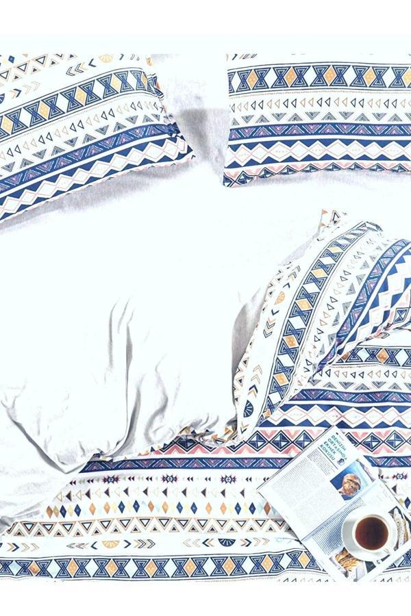 Sheri Home Tekstil Blue Çift Kişilik Nevresim Seti 200X220 %100 Pamuk Newegypt01453020 - Image 1