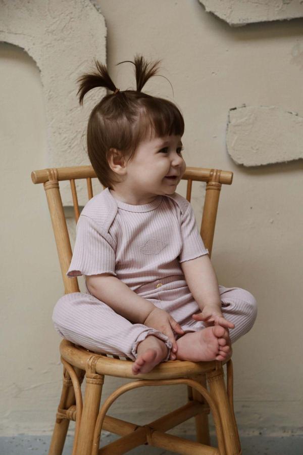 Ohlalakoala İstiridye Nakışlı Fitilli Body - Tayt Set 0-3 Ay - Image 1