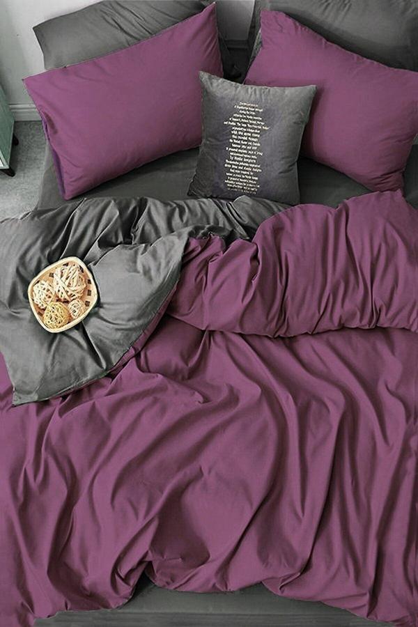 Sheri Home Tekstil Çift Kişilik Çift Taraflı Nevresim 200X220Cm Mürdün Cs148894 - Image 1