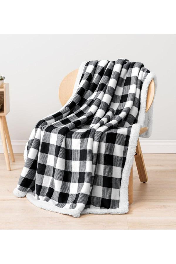 Sheri Home Tekstil Sheri Ekose Desen Welsoft Battaniye 160X200 Newyear_20258821888 - Image 1