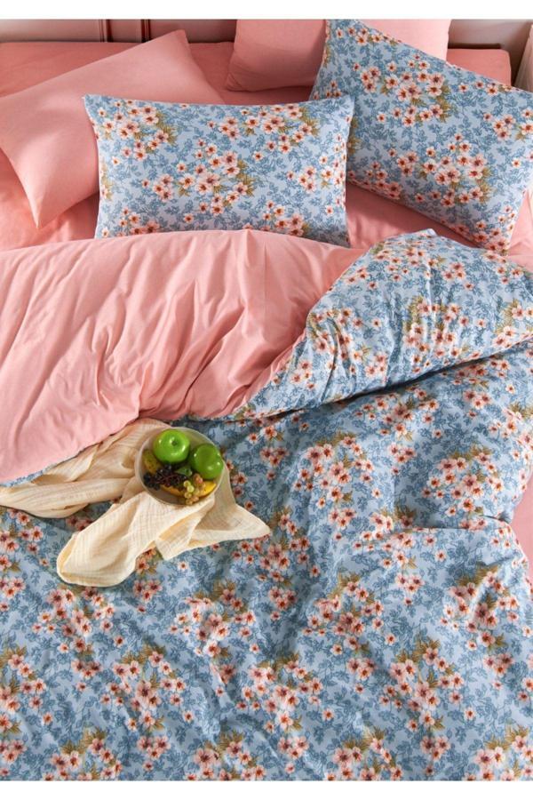 Sheri Home Tekstil Çift Kişilik Çift Taraflı Nevresim Seti Beautyflowerssomon02131453693 - Image 1