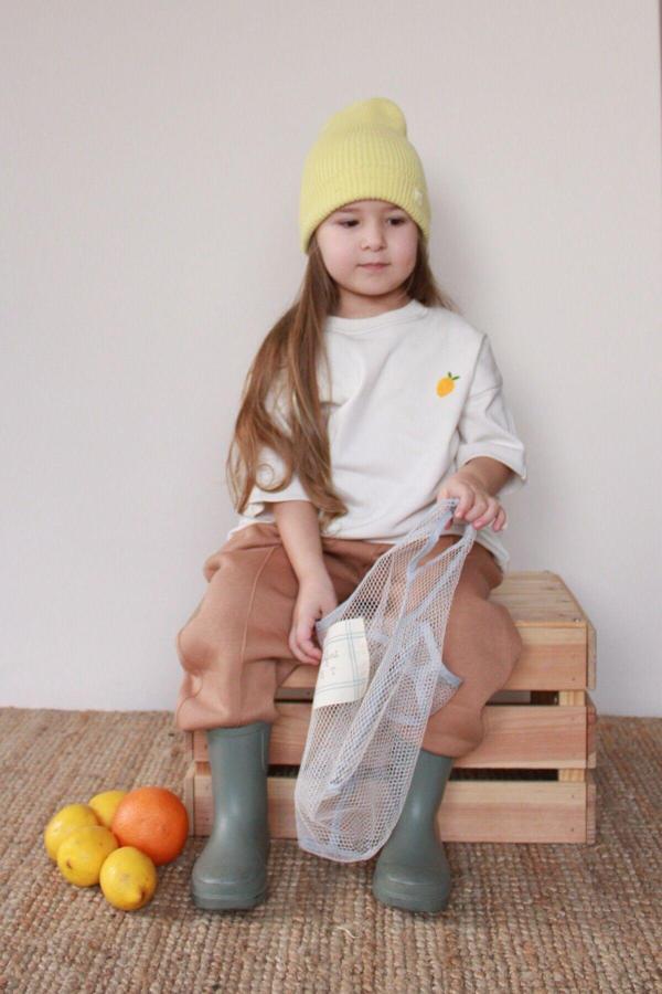Ohlalakoala Limon Nakışlı Oversize T-Shirt 6-12 Ay - Image 1