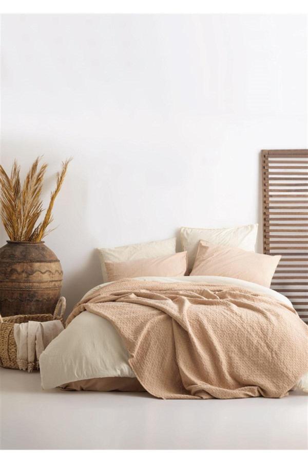 Sheri Home Tekstil Seeland Vintage Yatak Örtüsü Seti- Black Yastık Kılıfı ( 2 Adet ) - Image 1