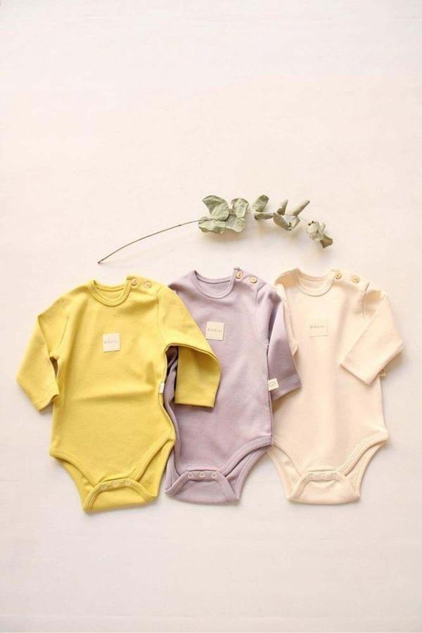 Ohlalakoala 3Lü Basic Çıt Çıtlı Uzun Kollu Body Zıbın Set Model 5 12-18 Ay - Image 1