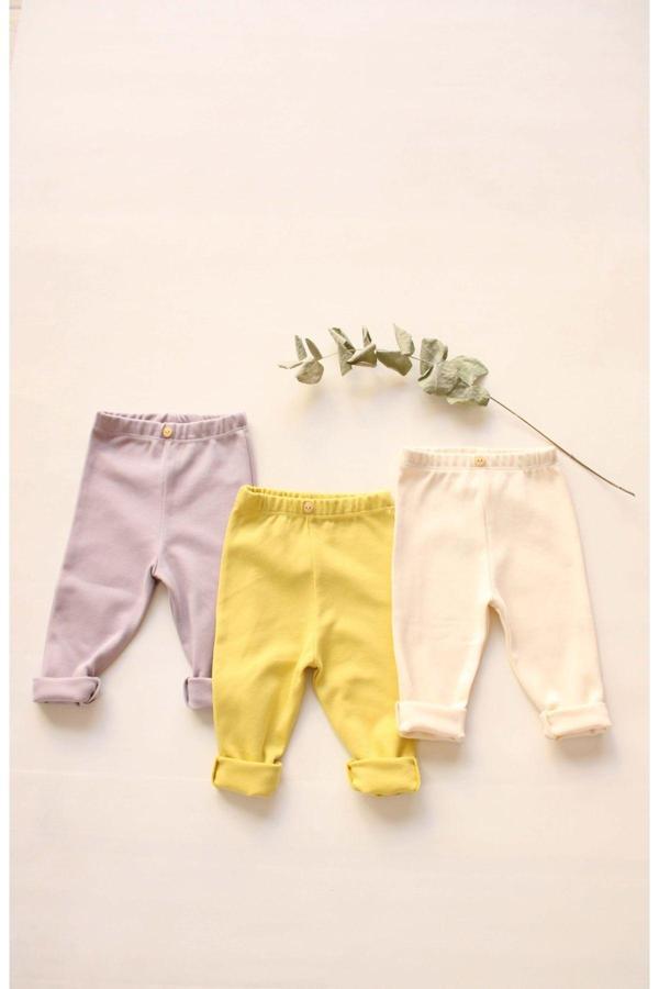 Ohlalakoala 3Lü Penye Bebek Tayt Model 5 0-3 Ay - Image 1