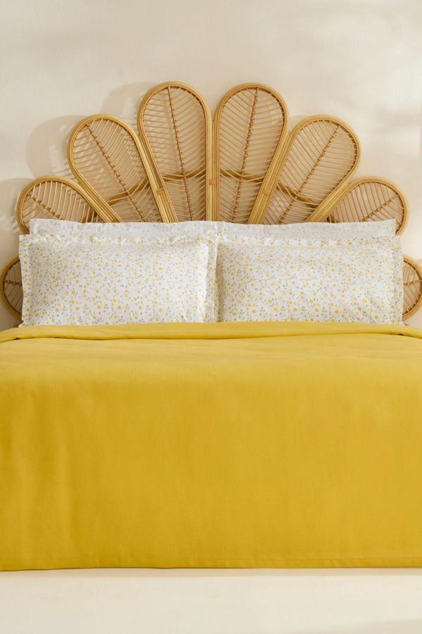 Karaca Home Lina Bambu Çift Kişilik Pike Takımı Sarı - Image 1