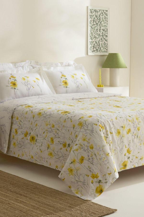 Karaca Home Rosella %100 Pamuk Tek Kişilik Nevresim Takımı Sarı - Image 1