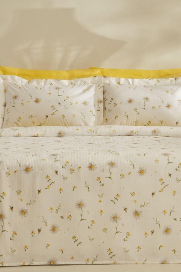 Karaca Home Emma %100 Pamuk Tek Kişilik Pike Takımı Sarı - Image 1