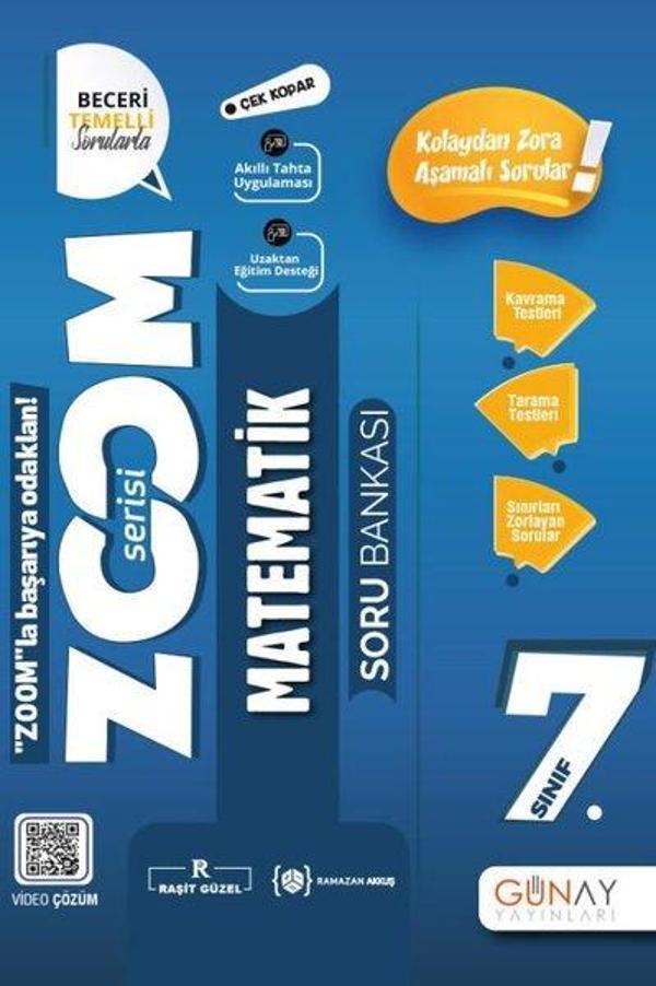 7. Sınıf Zoom Serisi Matematik Soru Bankası - Günay Yayıncılık - Image 1