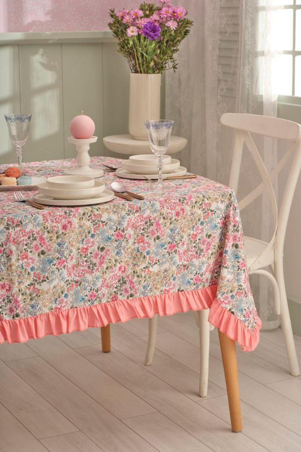 Karaca Home Alice Dertsiz Masa Örtüsü 150X220 cm Pembe - Image 1