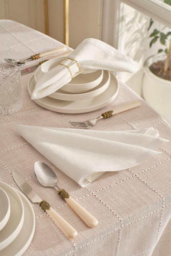 Karaca Home Lalisa 2'li Dertsiz Kumaş Peçete 45X45 cm Beyaz - Image 1