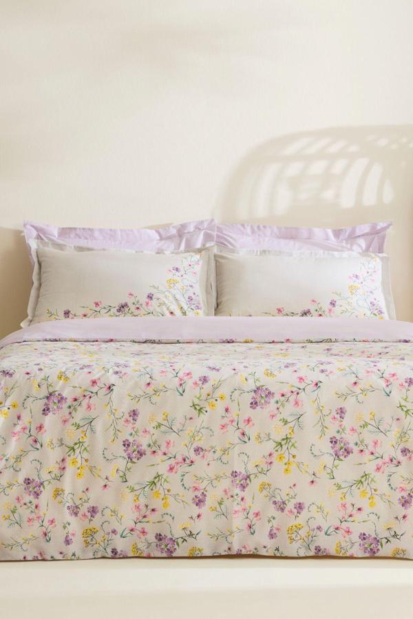 Karaca Home Eliana %100 Pamuk Tek Kişilik Nevresim Takımı Lila - Image 1