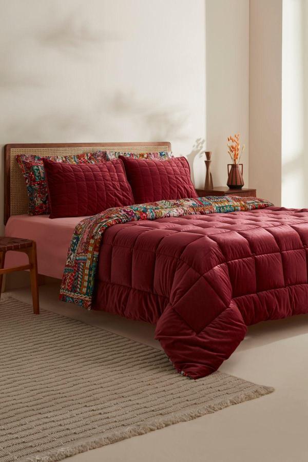 Karaca Home Darel Luxury Çift Kişilik Comfort/Uyku Seti Bordo - Image 1