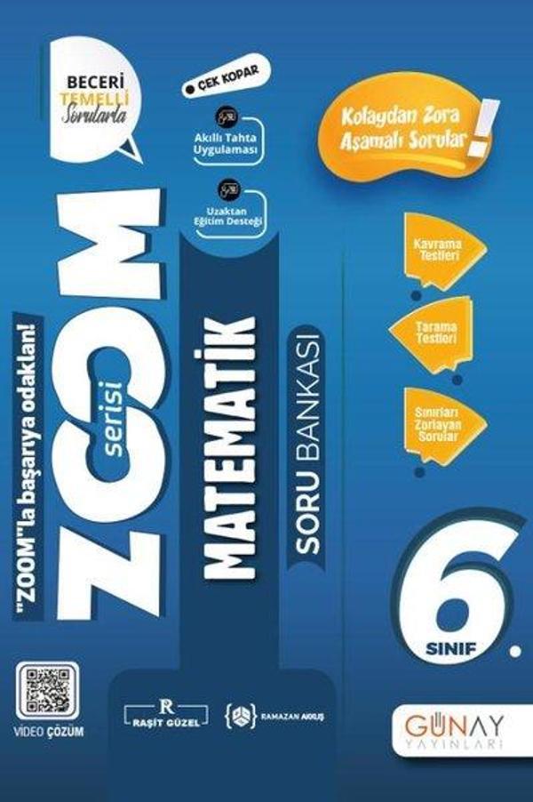 6. Sınıf Zoom Serisi Matematik Soru Bankası - Günay Yayıncılık - Image 1