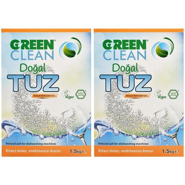 Green Clean Bulaşık Makinası Tuz 1,5 kg 2'li Set - Image 1