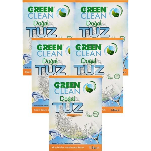 Green Clean Bulaşık Makinası Tuz 1,5 kg 5'li Set - Image 1