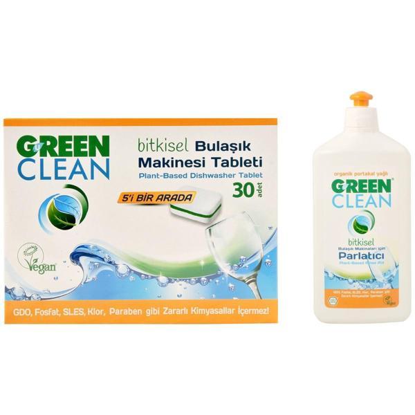 Green Clean Bulaşık Makinesi Tableti ve Parlatıcı Seti - Image 1
