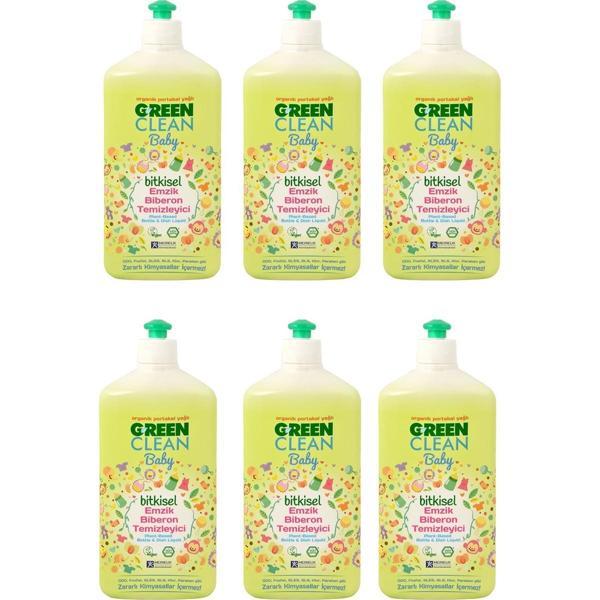 Green Clean Organik Portakal Yağlı Baby Biberon Emzik Temizleyici 500 ml 6'lı Set - Image 1