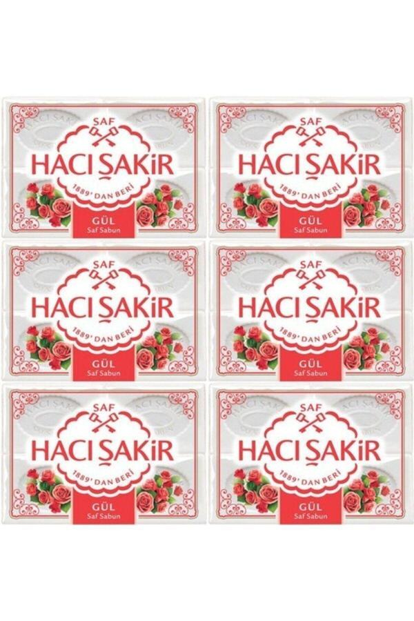 Hacı Şakir Banyo Sabunu Gül 600 gr 6 Adet - Image 1