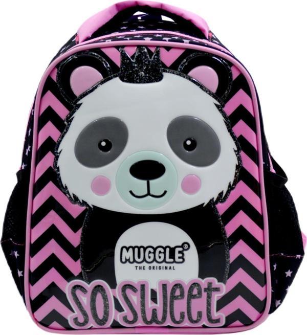 Muggle Tek Bölmeli Panda Siyah Anaokulu Sırt Çantası (MU-7327) - Image 1