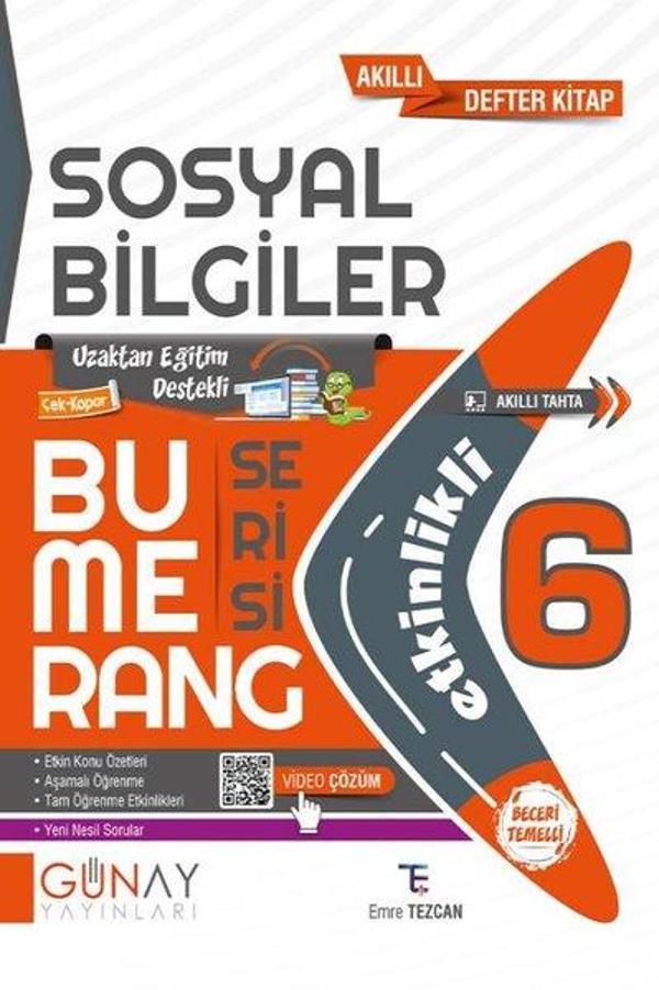 6. Sınıf Bumerang Etkinlikli Sosyal Bilgiler - Günay Yayıncılık - Image 1