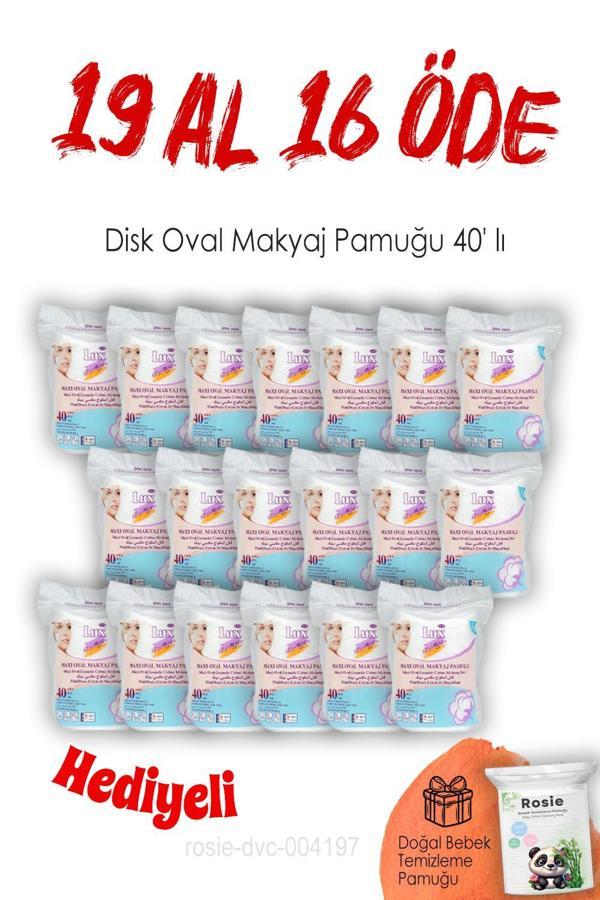 19 AL 16 ÖDE 40'lı Lux Disk Oval Makyaj Pamuğu ve ROSIE - Image 1