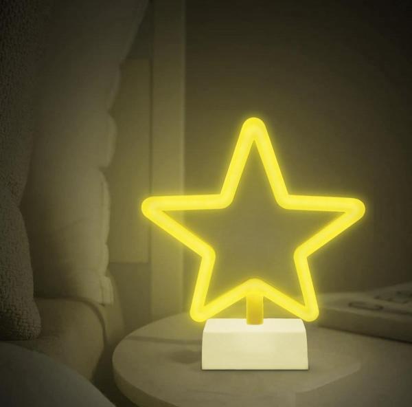 Piranha Dekoratif Neon Yıldız Gece Aydınlatması - Image 1