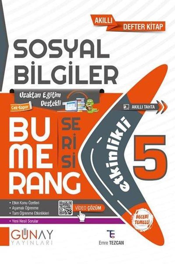 5. Sınıf Bumerang Etkinlikli Sosyal Bilgiler - Günay Yayıncılık - Image 1