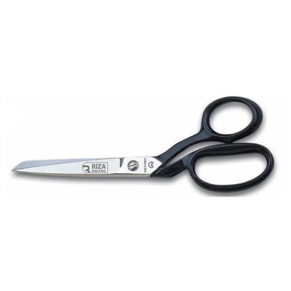 A4115-7 Tekstil / Yatık Regula Makası Makası No: 7 İnç / 17,78 Cm - Nikel Kaplama, Siyah Saplı - Image 1