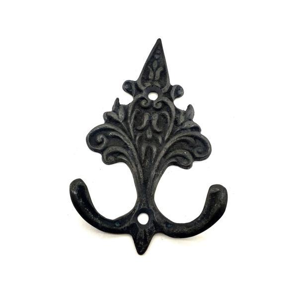 Antika Tarz Dekoratif Pirinç Çam Figürlü Askı - 98x57 Mm, Oksit - Image 1