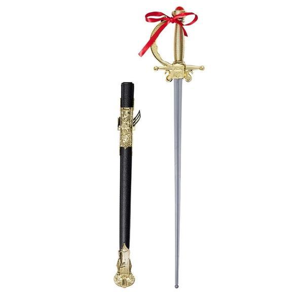 Altın Renk Kabzalı Zararsız Oyuncak Şövalye Kılıcı – 68 Cm (plastik) - Image 1