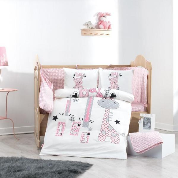Hobby Buddy Pembe Poplin Bebek Nevresim Takımı - Image 1