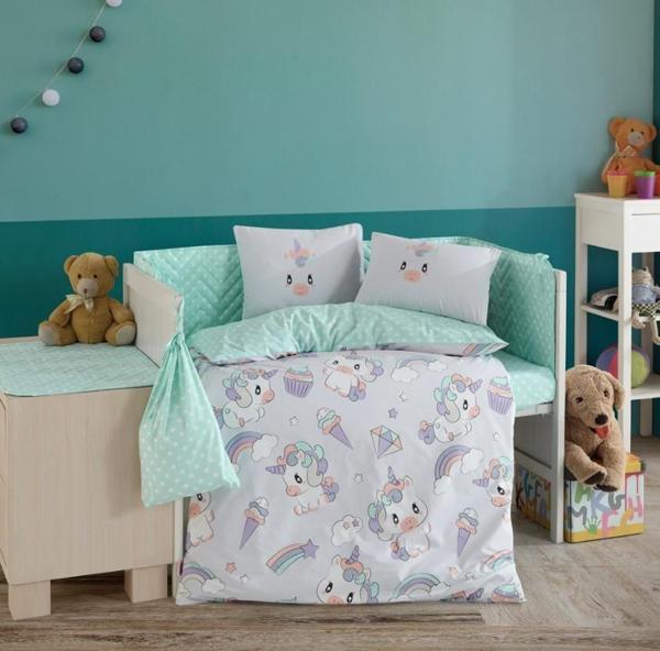 Hobby Mila Gri Poplin Bebek Nevresim Takımı - Image 1