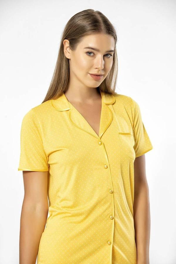 PUANLI KISA KOL PİJAMA TAKIM - Image 1