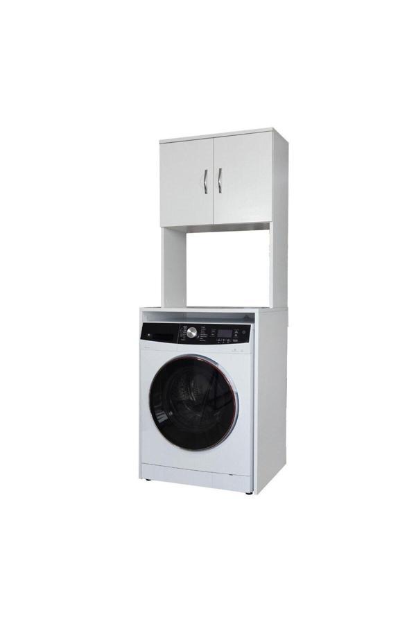 Alesta Life Çamaşır Makinesi Dolabı | Makine Üstü Düzenleyici Banyo Dolabı 90x61 cm - Image 1
