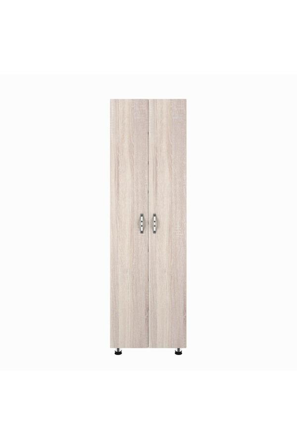 Alesta Life 2 Kapaklı 8 Raflı Mutfak Dolabı | Banyo Dolabı | Kiler Dolabı - Sonomo 50x32x172 cm - Image 1