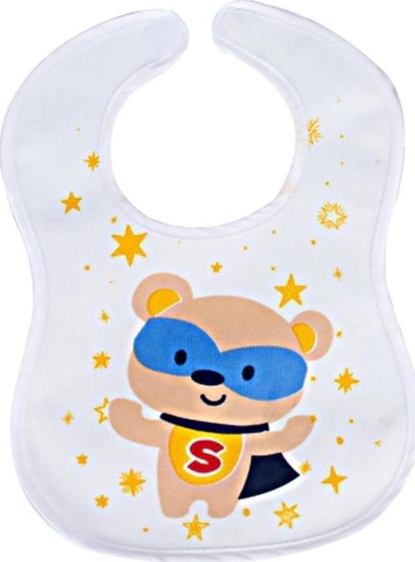 Sevi Bebe Cırtlı Havlu Mama Önlüğü Art-17 Süper Ayı - Image 1