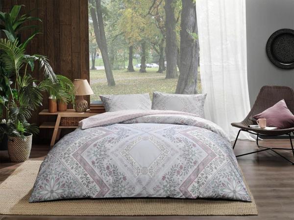 Taç Ranforce Tek Kişilik Nevresim Takımı Valeri Pembe - Image 1