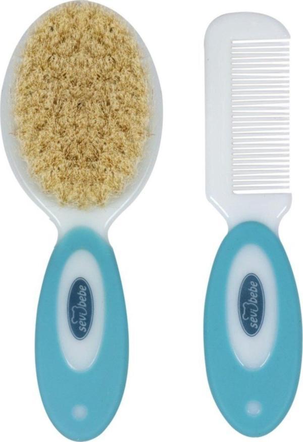 Sevi Bebe Naturel Fırça Tarak Seti - Image 1